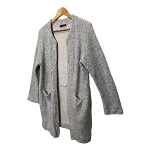 Zara Light Gray Cotton Women's Cardigan Jacket size Medium